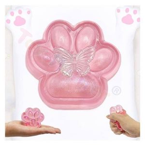 Ultra Soft 8PCS Cat Paw Mochi <b>Squishy</b> Ball Set Sensory Fidget Stress Relief Therapy Kawaii <b>Squishy</b> Toy Silicone Material - Product Image 3