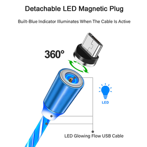 <span class=keywords><strong>Cable</strong></span> Micro <span class=keywords><strong>USB</strong></span> magnético para móvil, <span class=keywords><strong>Cable</strong></span> Micro <span class=keywords><strong>USB</strong></span> de luz LED para cargar Samsung, Xiaomi y iPhone - Product Image 2