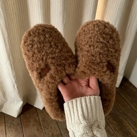 XIXITIAO Pantoufles d'hiver unisexes en coton, couleur unie simple, semelle antidérapante en TPR, douces et moelleuses, confortables pour la maison et la chambre