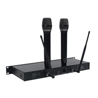 Microphone sans fil double canal Shunyin SY03 avec affichage de la fréquence, qualité professionnelle pour karaoké et scène