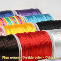 Cordon en nylon satiné personnalisé de 0,8 mm à 3 mm, fil à tresser coloré pour la fabrication de bijoux, bracelets, macramé et artisanat DIY