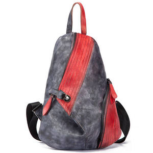 Sac à dos pour femme en cuir de vachette Andong, artisanat rétro, couleur patinée, sac à dos en cuir de vachette véritable, sac à bandoulière pour femme - Product Image 5