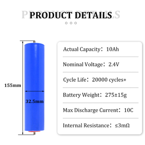LTO 2.45V 10A 12.5Ah Lithium Titanate <b>Battery</b> Cell 32145 12000+ Cycles 27C Discharge for DIY <b>12V</b> 24V 48V Car Audio - Product Image 4
