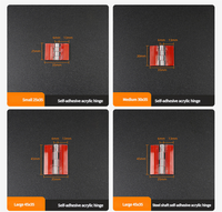 Wugeon Excellent DIY Handmade Transparent Polished Flat Washer Self-Adhesive Hinge Punch-Free Velcro Folding Fastener Acrylic