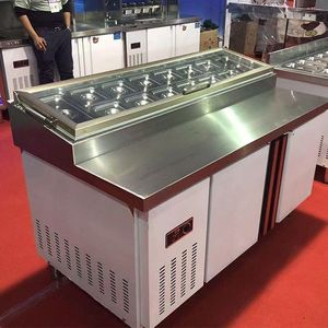 Tủ lạnh chuẩn bị thực phẩm một nhiệt độ thương mại để làm bánh mì sandwich, pizza, salad, tủ lạnh để bàn salad - Product Image 3