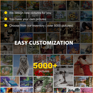 ภาพวาดติดเพชรชุดภาพวาด5D แบบ DIY สำหรับเด็กและผู้ใหญ่ภาพติดเพชรที่กำหนดเอง - Product Image 3