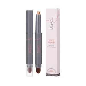 Lazy Eyeshadow Stick Dual-ended Rotatable With Brush Head Not Easily Smudge Colored Pearlescent Eyeshadow