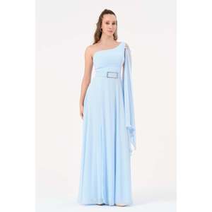 Chemisier décontracté élégant bleu ciel pour femme DANS, coupe confortable et tissu doux, disponible en tailles 38-42 - Product Image 1