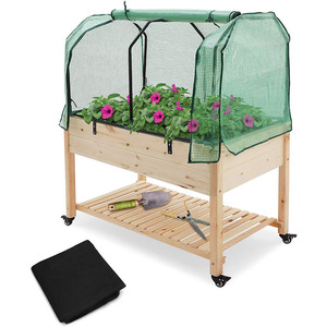 Mobilier de jardin extérieur moderne-Lit de jardin surélevé <span class=keywords><strong>en</strong></span> <span class=keywords><strong>bois</strong></span> avec couvercle Jardinière <span class=keywords><strong>en</strong></span> <span class=keywords><strong>bois</strong></span> moderne pour <span class=keywords><strong>pots</strong></span> de fleurs et jardinières - Product Image 1