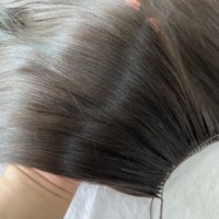 Donor-geprüfte Double Drawn Featherline Extensions aus brasilianischem Echthaar, 100 % unbehandelt, höchste Qualität 12A, 1 Stück, 10 - 32 Zoll