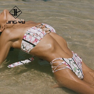 Traje de Baño Bohemio Personalizado de Alta Calidad, Conjunto de Bikini Estampado con Diseño OEM, Poliéster Ecológico - Product Image 1