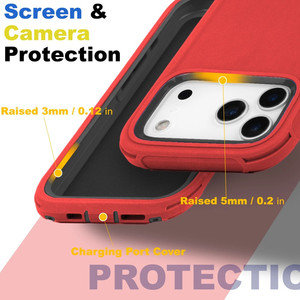 NOUVEAU 2026 Étui de protection 3-en-1 Defender <span class=keywords><strong>pour</strong></span> iPhone Air 17 Pro Max 16 15 14 Plus 13 12 11 et autres, boîtier blindé anti-chute avec clip ceinture - Product Image 4