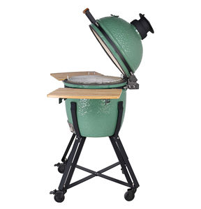 <span class=keywords><strong>SEB</strong></span> KAMADO/ Vente flash - Système de cuisson extérieur quatre-en-un de 18 pouces - Barbecue en céramique Kamado avec tables latérales pliables et support en acier - Product Image 4
