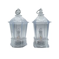 Lanterne LED vintage en plastique en gros, bougie électronique vacillante sans flamme, écologique, durable, ornement de table pour les fêtes