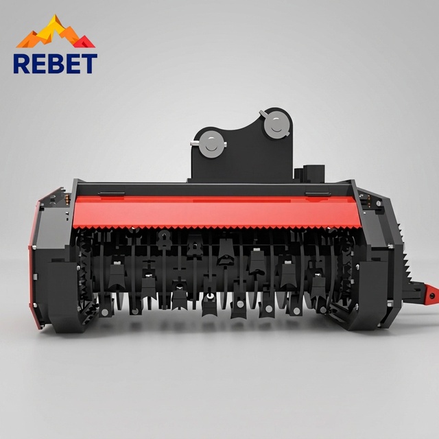 Durable Forestry Mulcher with Fixed Alloy Teeth for Excavator Wood and Brush Shredder