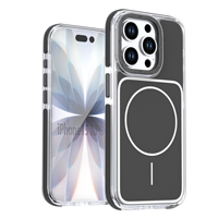 Étui de téléphone robuste magnétique haute résistance pour iPhone 15 Pro, double couche, protection antichoc, protection intégrale du corps