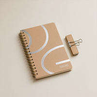 Anpassbares A4-Format Spiral Journal Benutzer definiertes Gold Silber Logo A5 Kraft papier Notizbuch Journal Planer Buch
