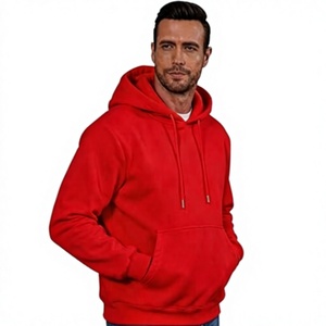 Custom logo 14 oz Heavy Cotton Oversized Hoodie Heavyweight Blank Pullover Hoodie Without <b>String</b> Vintage Hoodies Men - Product Image 1