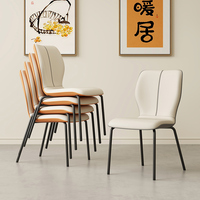 Chaise de Salle à Manger en Cuir au Design Moderne et Contemporain, Meuble de Haute Qualité pour Bureau et Maison, Vente en Gros