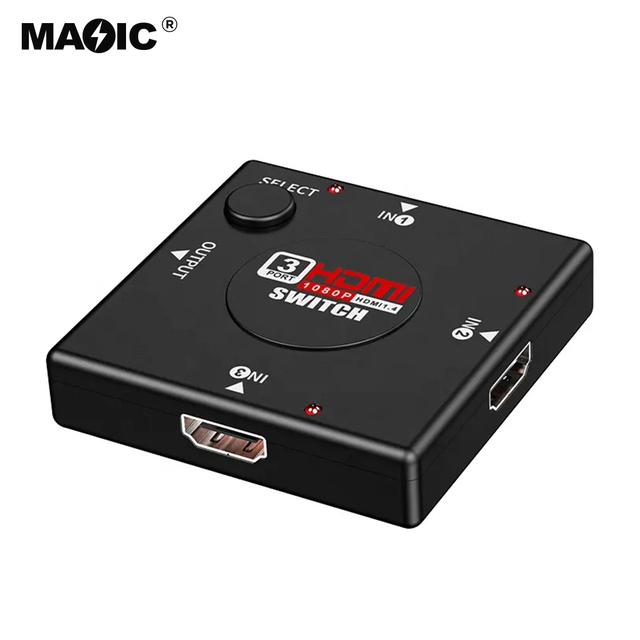 Magelei New Arrival 1080P 30HZ 4K 60HZ HDMI Switch High Speed HDMI Splitter 3x1 3 in 1 Out UHD YUV 4:4:4 HDR Video HDMI Switcher