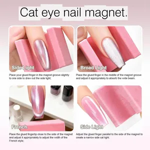 Varita Magnética para Decoración de Uñas, Color Blanco y Rosa, Imán Automático 5D, Adecuado para Esmalte de Uñas de Gel Efecto Ojo de Gato, Herramientas de Manicura - Product Image 3