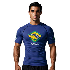 Rashguard MMA personnalisé pour hommes, logo personnalisé, Rashguard de grappling sans kimono, uniformes de Jiu Jitsu BJJ, maillots de compression unisexes - Product Image 2