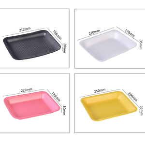 Oem/ODM thịt lợn thịt bò hải sản nhựa đóng gói khay dùng một lần màu đen vật nuôi bọt khay cho siêu thị - Product Image 4