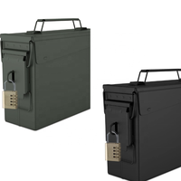 Outil verrouillable 30cal vert noir en métal boîte à munitions pour boîte utilitaire de stockage de munitions avec loquet de verrouillage
