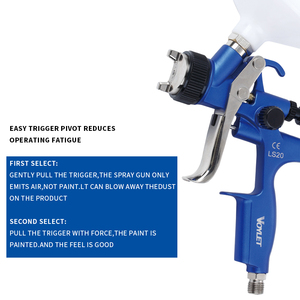 <span class=keywords><strong>Pistolet</strong></span> de pulvérisation <span class=keywords><strong>HVLP</strong></span> Voylet LS20, couleur bleue, corps de <span class=keywords><strong>pistolet</strong></span> forgé, buse de 1,3 mm, gobelet de 600 cc pour <span class=keywords><strong>pistolet</strong></span> de pulvérisation automobile - Product Image 3