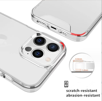 Coque transparente antichoc avec protection d'objectif d'appareil photo et coins renforcés pour iPhone 18 17 16 15 14 13 12 11 Pro Max