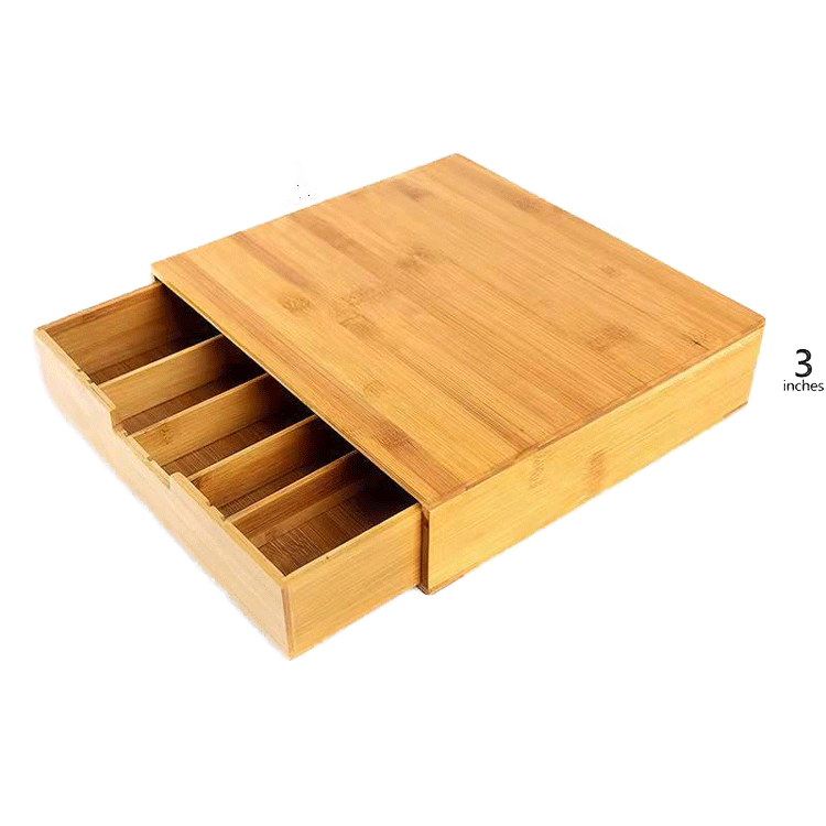 Modern Bamboo Rectangle Organizer Drawer Storage