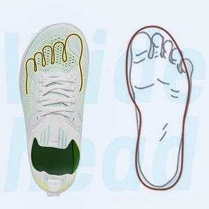 <span class=keywords><strong>Scarpe</strong></span> Minimaliste a Punta Larga in Tessuto Fly Knitted Conduttivo con Lacci per Camminata a Piedi Nudi - Product Image 3