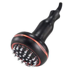 Cepillo de masaje eléctrico vibratorio con luz roja y calor, con nodos de acero inoxidable para la limpieza de meridianos corporales y terapia Gua Sha. - Product Image 1