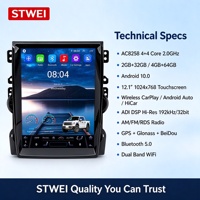 Autoradio Android 12,1 pouces vertical avec GPS, autoradio stéréo pour Chevrolet Malibu 2012 2013 2014 2015, CarPlay sans fil, Android Auto