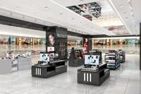 Support d'affichage pour produits cosmétiques et soins de la peau avec éclairage LED, taille personnalisable et design écologique pour les magasins éphémères