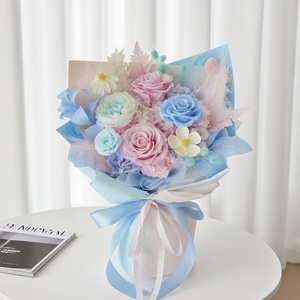 <span class=keywords><strong>Bouquet</strong></span> Immortel 5 <span class=keywords><strong>Fleurs</strong></span> <span class=keywords><strong>Séchées</strong></span> et Naturelles Fait Main Écologique Transfrontalier pour la Saint-Valentin Noël Anniversaire Cadeau - Product Image 3