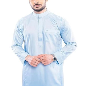 Haute qualité, meilleur design, uniforme thobe musulman pour hommes, thobe musulman de grande taille à des prix abordables pour hommes en vente - Product Image 4