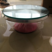 Plateau tournant pour gâteaux, outil de cuisson en acier inoxydable, poêle de cuisine, plaque à gâteau ronde antidérapante, support rotatif pour décoration