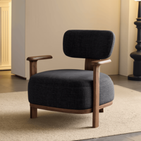 Fauteuil Canapé Moderne Minimaliste en Bois Massif Écologique, Confortable pour la Détente, la Salle à Manger, le Bureau, le Salon, la Chambre, l'Hôtel, l'Hôpital, Individuel
