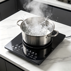 Cocina de Inducción Portátil de 2200W con Panel de Vidrio Pulido y Carcasa de Acero Inoxidable, Placa de Cocción Eléctrica de Sobremesa, Entrega Rápida - Product Image 2