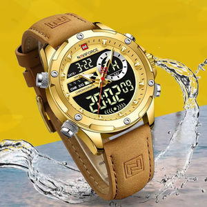 NAVIFORCE 9208 Orologio da Polso Originale di Lusso per Uomo, Cronografo Sportivo Casual con <span class=keywords><strong>Sveglia</strong></span> <span class=keywords><strong>al</strong></span> <span class=keywords><strong>Quarzo</strong></span>, Impermeabile con Cinturino in Pelle - Product Image 5