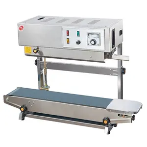 DBF900 FR900 Stainless Steel Vertical And Horizontal Type Continuous Band Sealer Continuous Poly Bags Band Sealer Machine