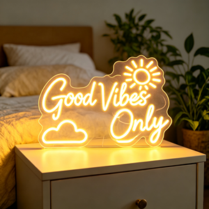 ป้ายไฟนีออนอะคริลิคตกแต่งร้านค้าภายในแบบดรอปชิปปิ้ง พร้อมไฟ LED - Product Image 1