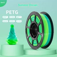 YOSOO PETG Filamen Printer 3D Pelangi Gradien Bahan Cetak FDM Iridescent Kompatibel dengan Model AMS
