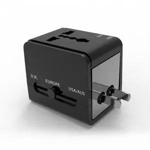 Hot Sale 2 USBA multi travel adapter Electrical Plug Socket all-in-one universal world travel adapter with 2 USB