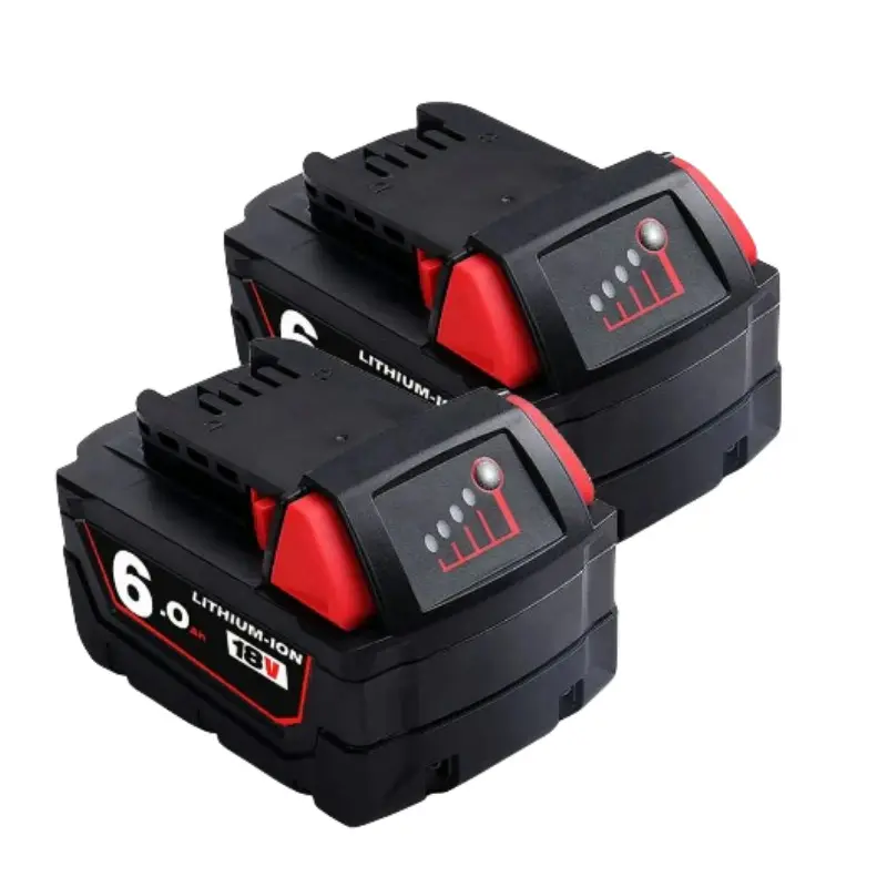 Replacement 18V 6.0Ah Cordless Drill Battery For Mil waukees M18 C18B Li18 M18B XC Rechargeable 6.0Ah Power Tool Battery