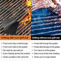 Tapis de barbecue antiadhésif robuste et revêtement de four réutilisable facile à nettoyer tapis de gril pour gril extérieur