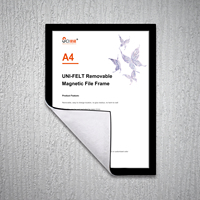 Porte-documents de bureau réutilisable en PVC transparent A4, étanche, tendance Art Déco, avec bande magnétique amovible – Offre Spéciale