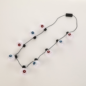 Collar con Luces LED en Forma de Ojos de Calabaza, 9 Luces, Ecológico, para Halloween, Acción de Gracias, Graduación, Accesorios Brillantes para Disfraces de Fiesta - Product Image 4