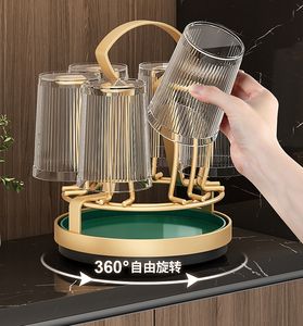 Porte-gobelet rotatif <span class=keywords><strong>pour</strong></span> la cuisine avec crochets <span class=keywords><strong>pour</strong></span> égouttoir Organisateur <span class=keywords><strong>pour</strong></span> verres et gobelets Ustensiles de cuisine - Product Image 6